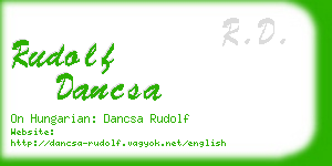 rudolf dancsa business card